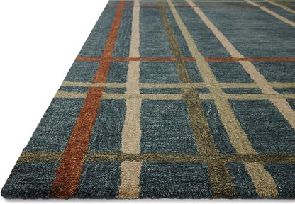 Loloi Magnolia Home by Joanna Gaines Waylon Collection WAY-01 Denim/Multi 2'-6" x 9'-9" Runner Rug
