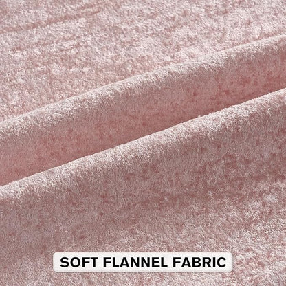 FUTEI Pink Flannel Throw Pillow Covers 18x18 Inch Set of 2,Soft Dimensional Textured Cushion Cases,Modern Home Decor for Couch Living Room