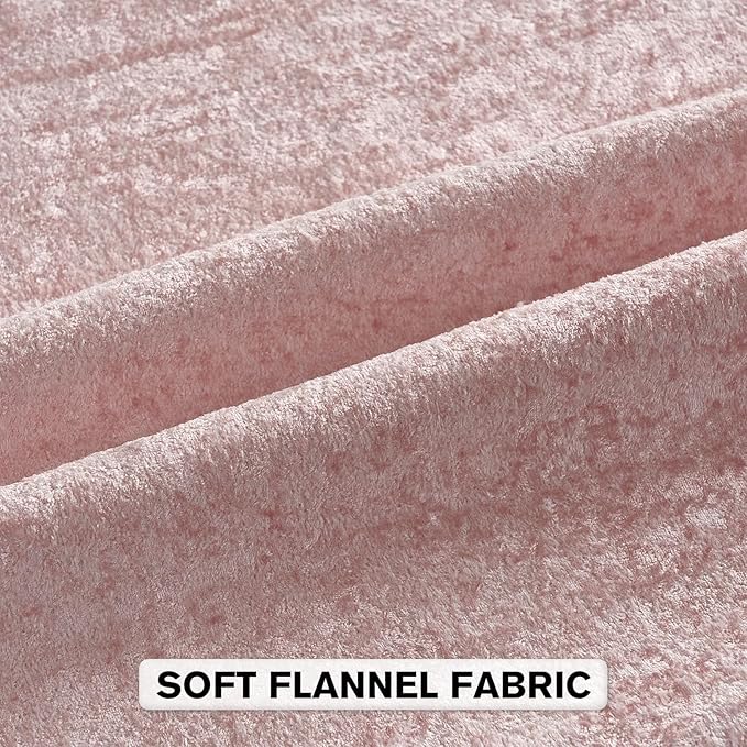 FUTEI Pink Flannel Throw Pillow Covers 20x20 Inch Set of 2,Soft Dimensional Textured Cushion Cases,Modern Home Decor for Couch Living Room