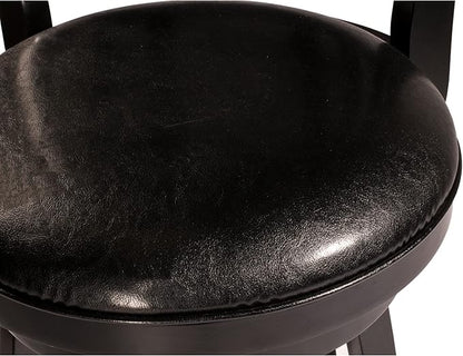 Hillsdale Fairfox 30.5" Wood Swivel Bar Height Stool, Black