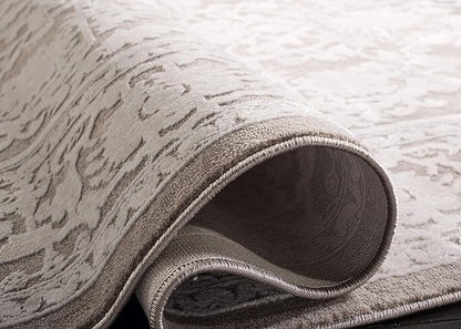 SAFAVIEH Reflection Collection Runner Rug - 2'3" x 6', Beige & Cream, Non-Shedding & Easy Cleaning, Ideal for Living Room, Bedroom (RFT665A)