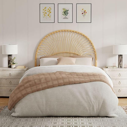 KOUBOO Rattan Loop Headboard, Queen, Natural