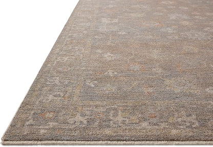 Loloi Chris Loves Julia Louisa Collection LOI-01 Stone/Multi 5'-3" x 5'-3", .38" Pile Height, Round Area Rug