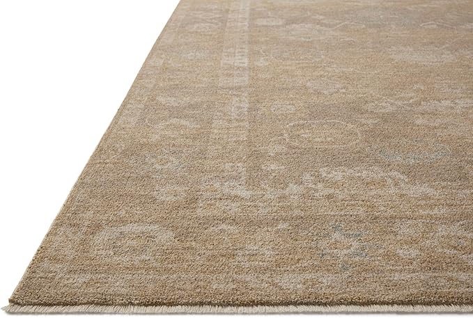 Loloi Chris Loves Julia Louisa Collection LOI-04 Taupe/Gold 9'-6" x 13'-1", .38" Pile Height, Area Rug