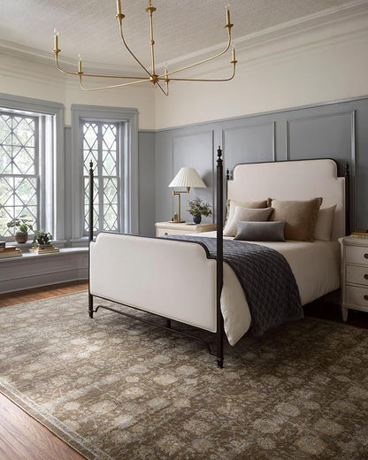 Loloi Magnolia Home by Joanna Gaines Mona Collection MOA-03 BARK/Natural 3'-7" x 5'-7" Accent Rug