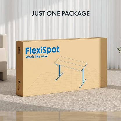 FLEXISPOT Standing Desk Electric Height Adjustable Desk with 40 x 24 Inch Splice Board, Home Office Computer Workstation, Black Top + Black Frame