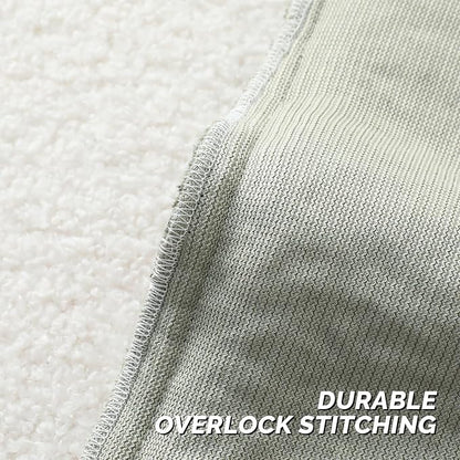 FUTEI Sage Green Throw Pillow Covers 20x20 Inch Set of 2,Furry Faux Fur Teddy Boucle Textured Cushion Covers,Soft Fluffy Decorative Pillow Case,Home Decor for Couch Bed Living Room Office Car