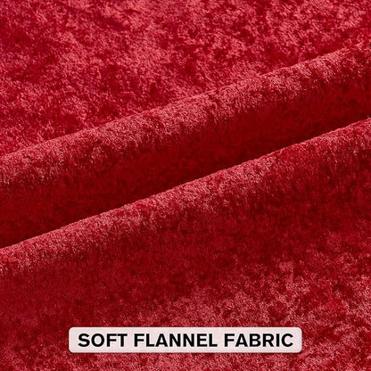 FUTEI Christmas Red Flannel Throw Pillow Covers 22x22 Inch Set of 2,Soft Dimensional TextuChristmas Red Cushion Cases,Modern Home Decor for Couch Living Room