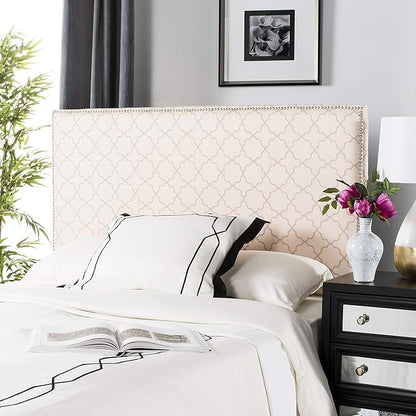 Safavieh Home Sydney Modern Pale Pink and Beige Headboard, Queen