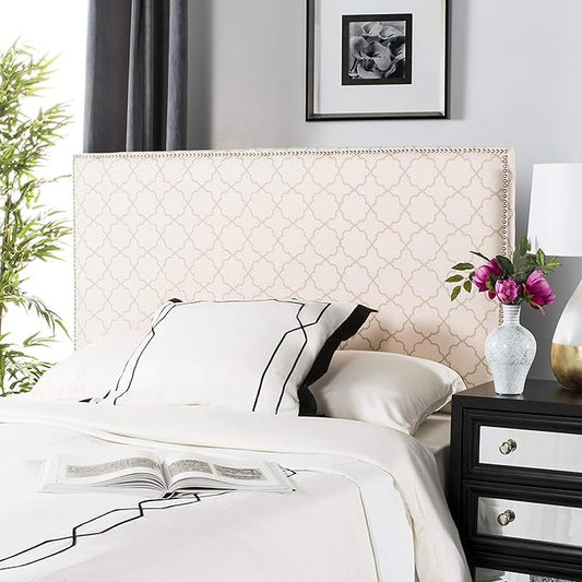 Safavieh Home Sydney Modern Pale Pink and Beige Headboard, Queen