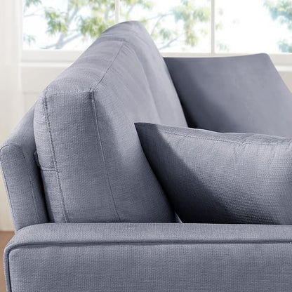 VANOMi Loveseat Couches for Living Room, Modern Sofas & Couches with Cushion & 2 Pillow, Comfy Linen Loveseat Sofa for Small Space, Office, Apartment, Light Grey