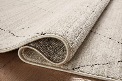 Loloi Darby Collection DAR-03 Sand/Charcoal 2'-7" x 12'-0" Runner Rug