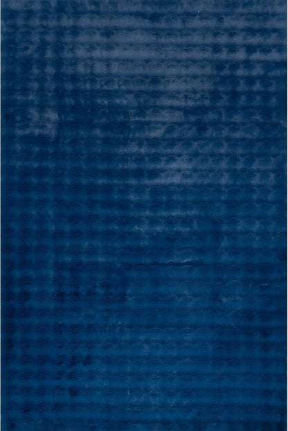 nuLOOM Jeni Checkered 7'6" x 9'6" Machine Washable Area Rug for Living Room Bedroom Dining Room Kitchen, Navy