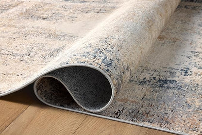 Loloi Teagan Collection TEA-08 Ivory/Mist 2'-8" x 13' Runner Rug, Large, Soft Neutral Rug, High-Traffic for Living Room, Bedroom, Home Office, Dining Area