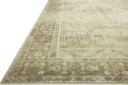 Loloi Magnolia Home by Joanna Gaines Banks Collection BAN-06 Natural/Granite 8'-6" x 11'-6", .13" Pile Height, Machine Washable, Area Rug