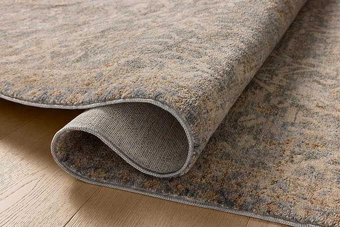 Loloi Magnolia Home by Joanna Gaines Junie Collection JUE-01 Blue/Natural 2'-7" x 10'-0", .38 Pile Height, Runner Rug