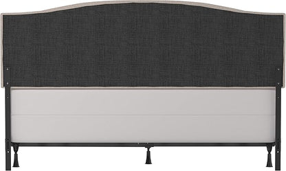 Hillsdale Provence Upholstered, King/Cal King Headboard with Frame, Light Beige