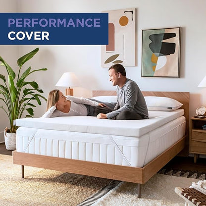 TEMPUR-Adapt 3" Memory Foam Mattress Topper, Twin, White