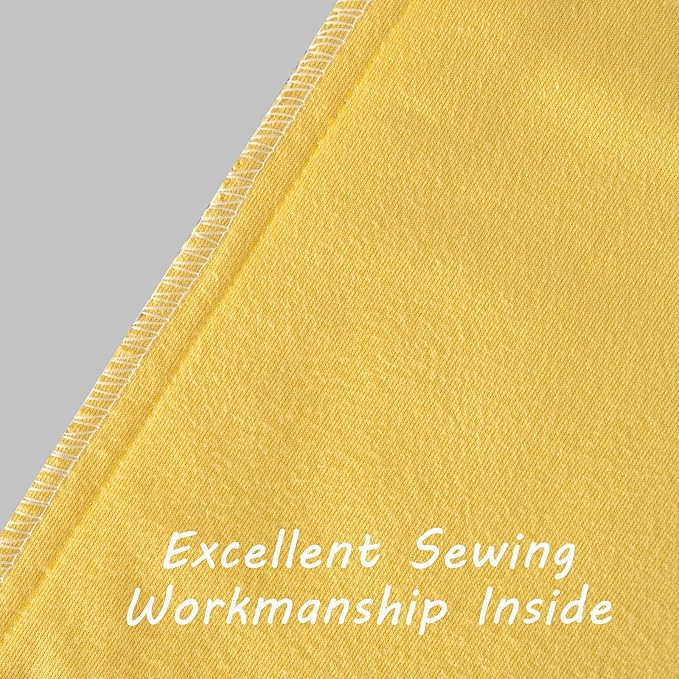 FUTEI Lemon Yellow Velvet Decorative Throw Pillow Covers 24x24 Set of 2,Soft Cozy Edge with Tassels European Cushion Case,Boho Modern Home Decor for Couch Bed Living Room