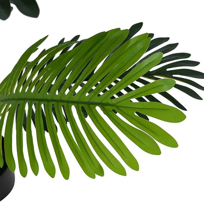 Christopher Knight Home Alene Set of 2 78.5''H Artificial Tree Indoor, Artificial Palm Tree with Nursery Pot, Tropical Style Faux Tree with Black Plastic Pot, Artificial Plant for Home Decor, Green