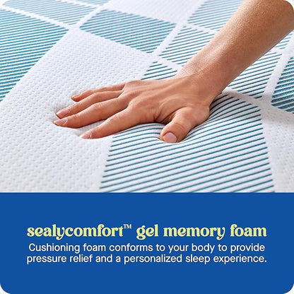 Sealy Dreamlife 10” Hybrid Mattress-in-a-Box, California King, SealyComfort Gel Memory Foam, SealyResponsive Encased Coils, Surface-Guard Technology
