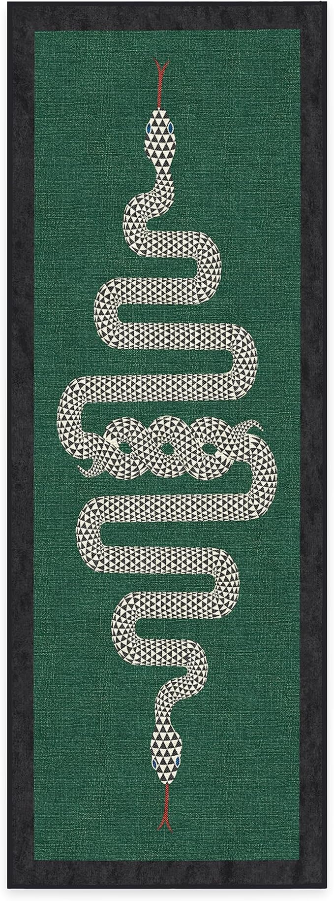 RUGGABLE x Jonathan Adler Machine Washable Modern Runner Rug – Venom Emerald 2.5x7, Stain-Resistant, Non-Slip – Washable Rug for Hallway, Entryway, Living Room & Kitchen–with Standard Pad
