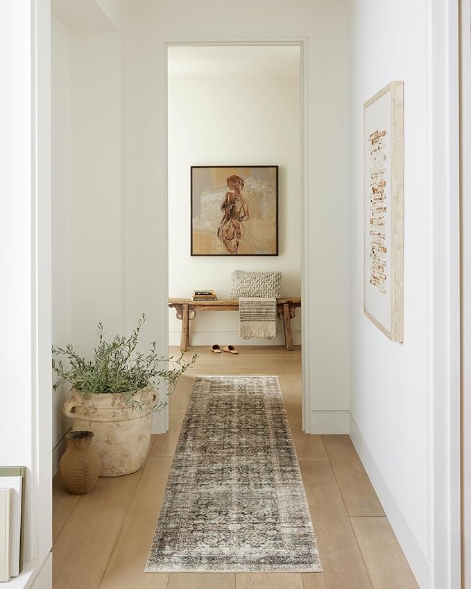 Loloi Amber Lewis Morgan Collection MOG-02 Navy/Sand 9'-6" x 13'-6" 38" Thick Area Rug feat. CloudPile, Neutral, Room Décor, Vintage Inspired, Livingroom, Bedroom, Dining Area