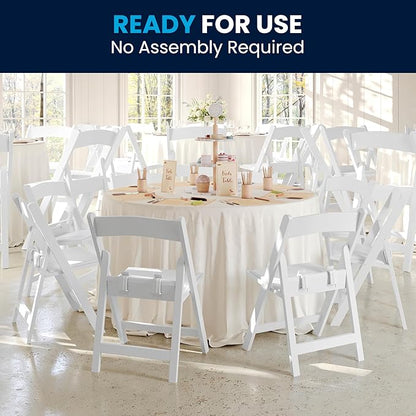 Flash Furniture Hercules Series Kids Padded Folding Chairs for Children, Children's Event Seats with 264-lb. Static Weight Capacity, Set of 10, White