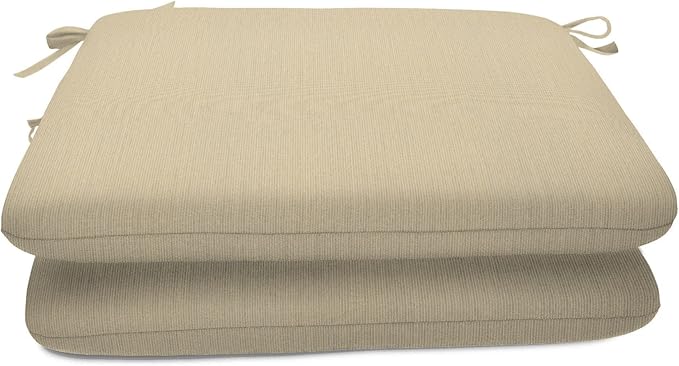 Sunbrella Patio Cushions - (2 Pack) - 20" W x 18" L x 2.5" T, Outdoor Chair Cushion with Comfort, Style & Durability Designed for Outdoor Living - Made in The USA