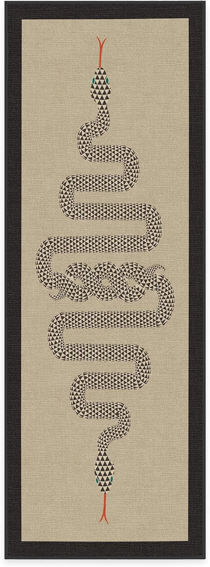 RUGGABLE x Jonathan Adler Machine Washable Modern Runner Rug – Venom Neutral 2.5x7, Stain-Resistant, Non-Slip – Washable Rug for Hallway, Entryway, Living Room & Kitchen–with Standard Pad
