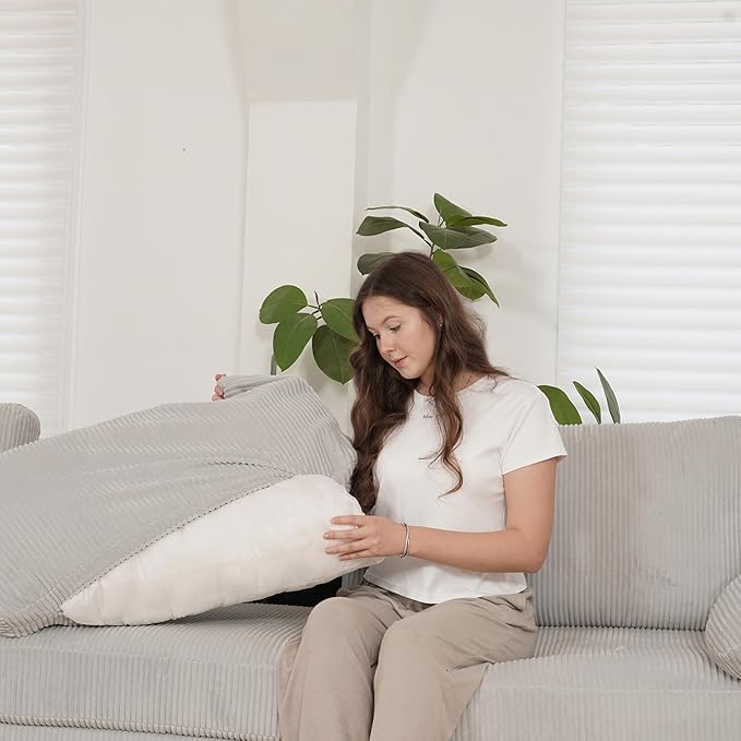 EASE MOOSE Oversized Sectional Modular Sofa,Large Sectional Couch Wide Deep Seat Modular Cloud Couch,Removable Cover