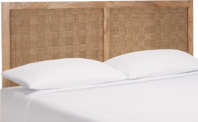 SAFAVIEH Home Collection Halvor Natural Rattan Solid Wood King Size Headboard