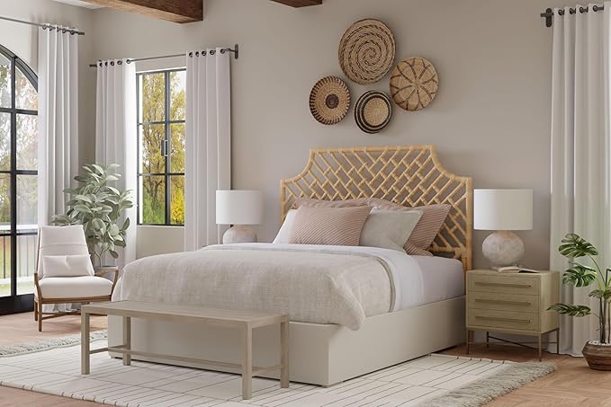 Kouboo Rattan Chippendale Headboard Twin Size Natural