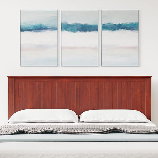 Glenwillow Home Wainscott Wood Panel Headboard in Cherry - King Size