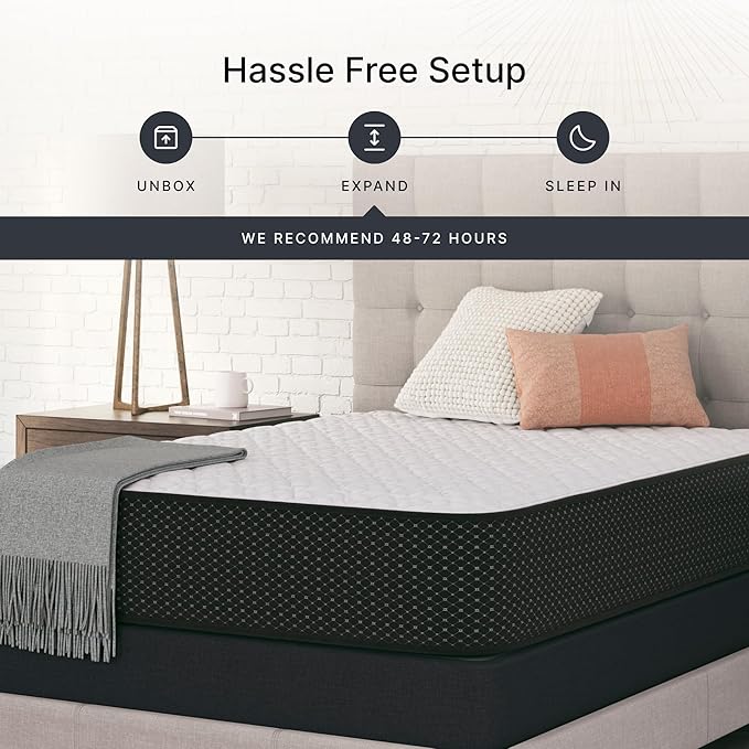 Signature Design by Ashley Limited Edition Firm 12 Inch Hybrid Mattress with Gel Memory Foam and Edge Support for Cool Sleep and Pressure Relief, Twin, Fiberglass Free, Mattress In A Box