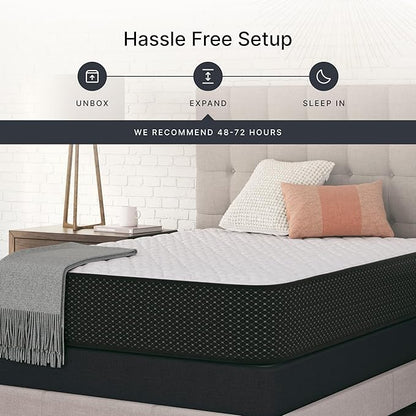 Signature Design by Ashley Limited Edition Firm 12 Inch Hybrid Mattress with Gel Memory Foam and Edge Support for Cool Sleep and Pressure Relief, Queen, Fiberglass Free, Mattress In A Box