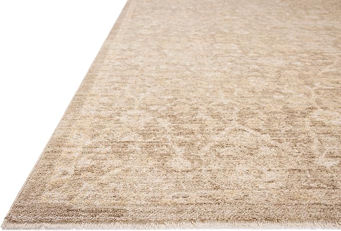 Loloi Chris Loves Julia Palma Collection PLM-01 Bark/Natural 9'-6" x 13'-1" Area Rug Vintage Style Boho Living Room Bedroom Carpet
