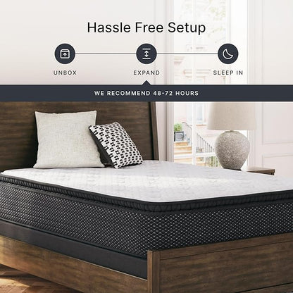 Signature Design by Ashley Limited Edition Pillow Top 13 " Pillow Top Hybrid Mattress with Gel Memory Foam and Edge Support for Cool Sleep and Pressure Relief, King, Fiberglass Free, Mattress In A Box