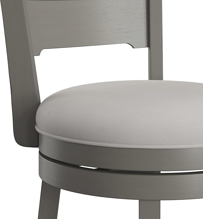Hillsdale Clarion Swivel Counter Height Stool, Distressed Gray