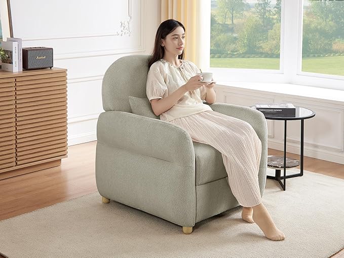 Modern Accent Chairs for Living Room, Comfy Chenille Armchairs with Storage, Single Reading Chairs for Bedroom, Study Room, Apartment, Tool Free Assembly, Gray