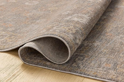 Loloi Chris Loves Julia Louisa Collection LOI-01 Stone/Multi 7'-10" x 7'-10", .38" Pile Height, Round Area Rug