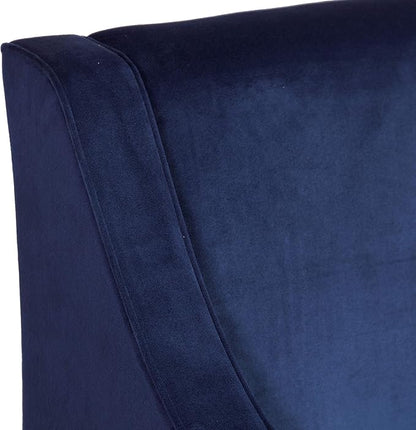 Homepop Home Decor Upholstered Classic Swoop Arm Accent Chair Accent Chairs for Living Room & Bedroom Decorative Home Furniture, Velvet Navy