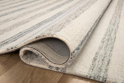 Loloi Chris Loves Julia Chris Collection CHR-05 Ivory/Slate 8'-6'' x 11'-6'', .50" Pile Height, Area Rug