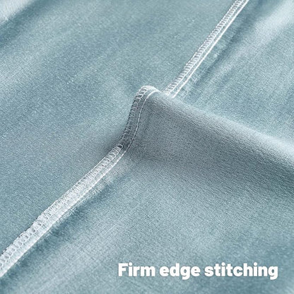 FUTEI Light Blue Chenille Decorative Throw Pillow Covers 26x26 Inch Set of 2,Soft Embossed Striped Textured Euro Pillow Shams,Modern Home Decor for Couch Bed Living Room