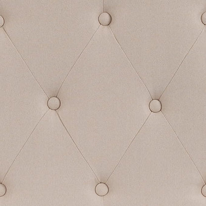 EMMA + OLIVER Tufted Upholstered King Size Headboard in Beige Fabric