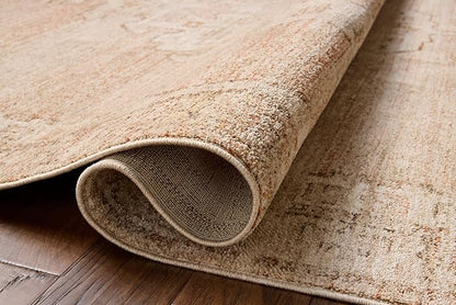 Loloi Chris Loves Julia Palma Collection PLM-02 Spice/Natural 3'-6" x 5'-6" Accent Rug Vintage Style Boho Living Room Bedroom Carpet