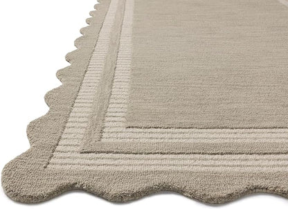 Loloi Chris Loves Julia Scottie Collection SCO-01 Fog/Ivory 2'-0" x 5'-0", .87" Pile Height, Accent Rug