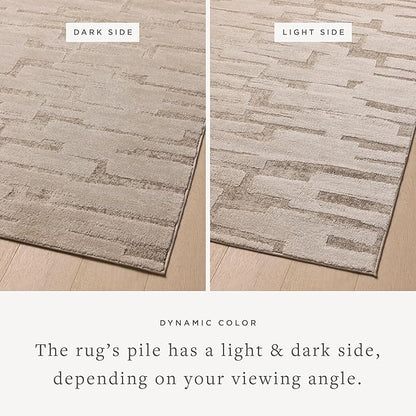 Loloi Amber Lewis Monty Collection MOT-04 Taupe/Beige 5'-3" x 7'-6", .50" Pile Height, Accent Rug