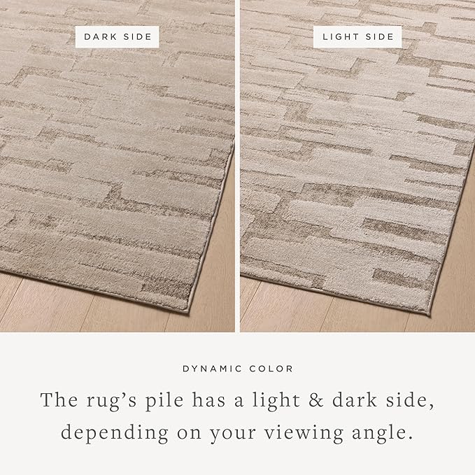 Loloi Amber Lewis Monty Collection MOT-04 Taupe/Beige 2'-7" x 8'-0", .50" Pile Height, Runner Rug