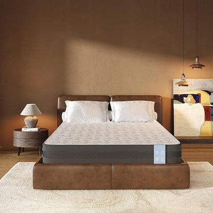 FLEXISPOT 10'' Full Size Cooling Gel Memory Foam Mattress, Viscose from Bamboo, Medium Firm, 10-Year Warranty, Mattress-in-A-Box, Certi-PUR & Oeko-TEX Certified, Washable, Fire-Resistant.